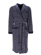 Vossen Herren Bademantel mit Schalkragen Alberto Gr. S-XXL in Black - Blue