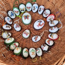 25x klein 2x groß Deko Ostereier Handarbeit bestickt