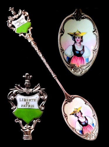1900 silver enamel souvenir - 1900's,