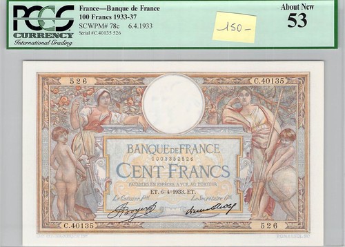 Geldschein frankreich 100 - -,