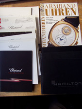 Prospekte div Uhrenmarken:.  Zenith, Chopard, Rolex, Hamilton, Bucherer u A