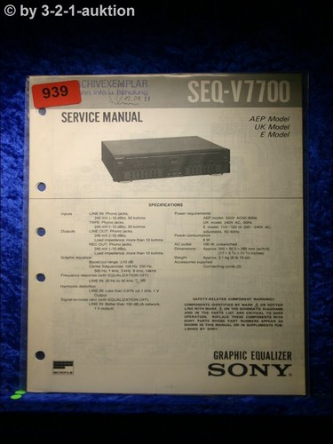 Sony service manual seq - sony,