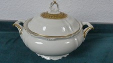 Edelstein Bavaria Maria Theresia mit Goldrand Suppenschüssel Terrine 27cm