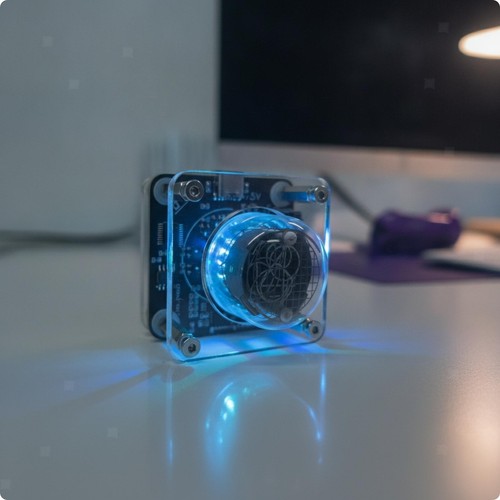 Nixie uhr mit acrylgehäuse - nixie-uhr,