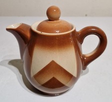 Uralte KLEINE Art Deco BUNZLAU Kaffeekanne Kanne Spritzdekor um 1930 E