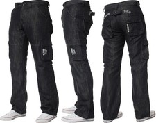 Enzo Herren Cargo Combat Jeans