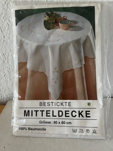 Bestickte mitteldecke 80x80cm - bestickte,