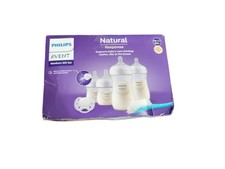 Philips Avent Babyflaschen-Set 4 Flaschen mit weichem Sauger und Flaschenbürste