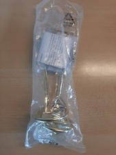 Drapierhaken / Gardinenhaken Messing-farbig aus Metall, 1 Paar NEU mit Schrauben