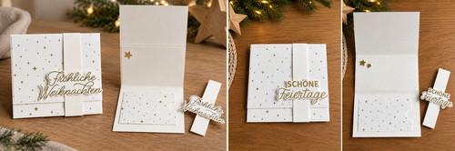 Geschenkverpackung mit gold - 2x,
