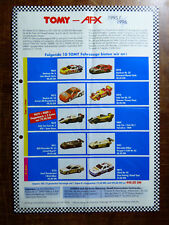 Tomy AFX H0 Slot Car Neuheitenliste 1995/1996 mit Preisen Super G+ 1:87 Rennbahn