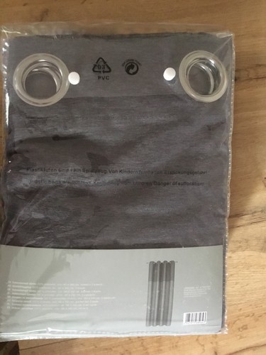 Verdunklungsvorhang grau 2er - grau,