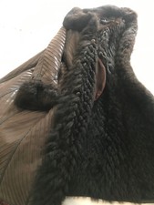 Exklusiver dunkler Leder- / Wendemantel Sonderanfertigung