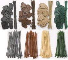 Befestigung Montage-Plättchen Draht Kabelbinder für PVC Sichtschutz Blickschutz