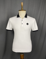 Versace Collection Small Logo Herren Weiß Kontrast Schwarz Polo T-Shirt...
