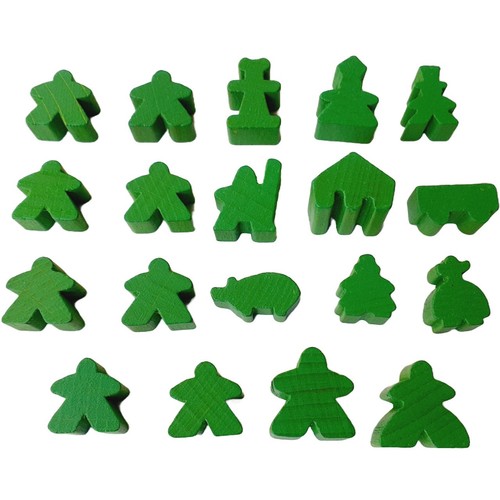Holz meeple komplett - komplett, set