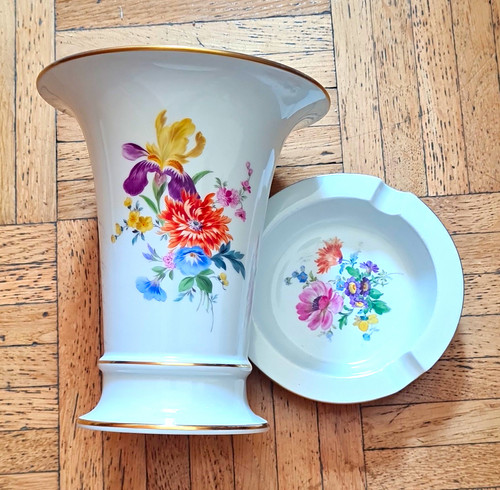 Meissener porzellanvase mit - porzellanvase,