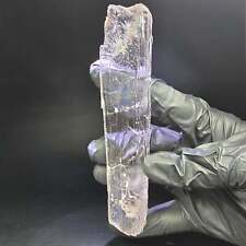 Seltener klarer Kunzit X Spodumen rosa weiß mit Regenbogen 375ct aus Brasilien
