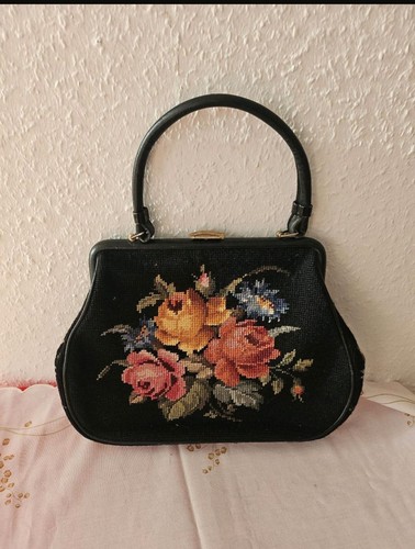 Vintage needlepoint petit - vintage, needlepoint/petit