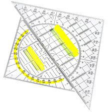 Geodreieck Mit Griff, Zwei
