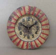 Art Deco Pendeluhr Blech rot