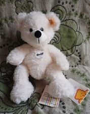 Steiff Original Teddybär Lotte 28 weiß sitzend sehr gut erhalten Sammlerstück