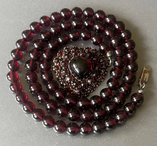 Antikes granatcollier granat - ~,