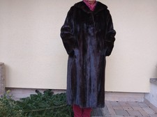 Echter Nerz Mantel Braun SAGA Mink von Skandinavien