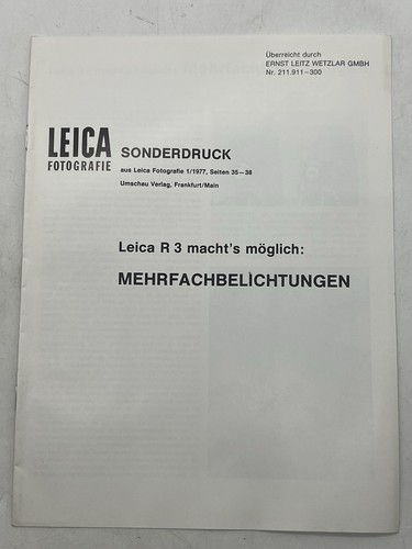 Leica fotografie sonderdruck - leica,
