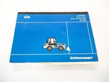 Zettelmeyer ZL602 Radlader Ersatzteilliste Spare Parts List 1993