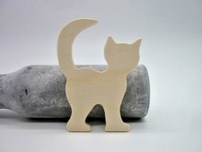 Katze Tier aus Buchenholz o