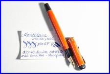 1940 #25 MONTBLANC Orange Rot SIMPLO MASTERPIECE STOSS- FÜLLER 14K Feder EF Gold