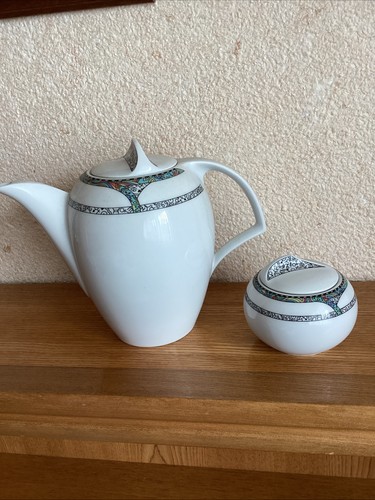 Kaffeekanne und zuckerdose - kaffeekanne,
