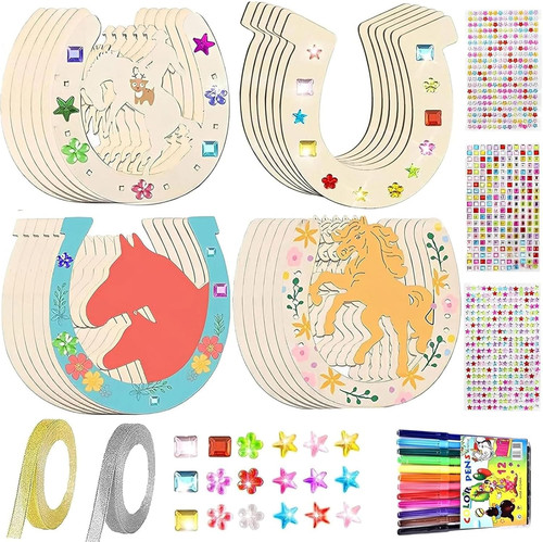 Hufeisen holz stück - hufeisen,