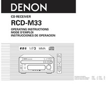 Bedienungsanleitung-Operating Instructions für Denon RCD-M33 