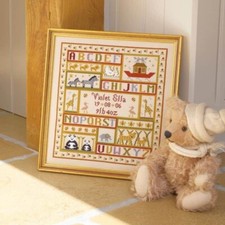 Tier Patchwork Geburt Sampler Kreuzstich Set Historical Sampler Co
