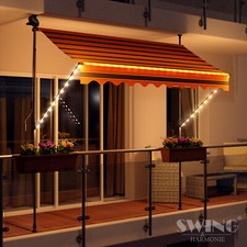 Led markise mit - -, kurbel