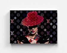 Leinwandbild Modische Frau Wandbild Mode Street Art Graffiti Wandbilder Bild