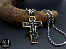 Anhänger Kette Kreuz Jesus Edelstahl Gold Halskette Schmuck Vin Diesel Kirche