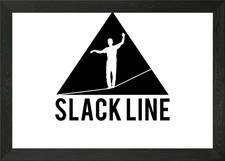 Slackline gerahmtes wandbild - slackline,