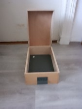 Holz Aufbewahrung Box mit Deckel 60er Jahre Karteikiste Holzbox