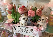 Deko Blumenkasten Tulpen Hunde