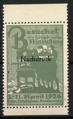 Reklamemarke linz graphische - linz,,