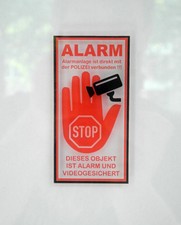 4 + 1 Stück ALARM STOP VIDEO