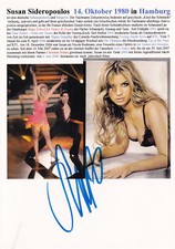 Autogramm susan sideropoulos - autogramm,