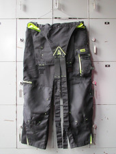 Latzhose Arbeitshose Schwarz Neongrün Cordura-Einsätze Taschen WORKER Gr. 48 M