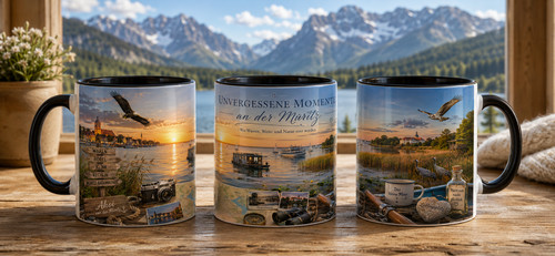 Müritz souvenir tasse - tasse, schwarz