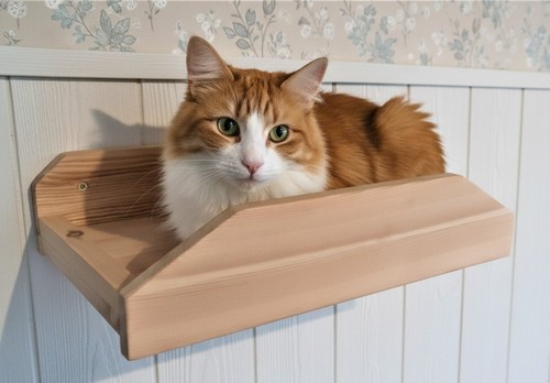Katzenbett wandbefestigt