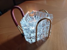 DDR Stapelaschenbecher Glas - im Metallgestell - 4 Stck -