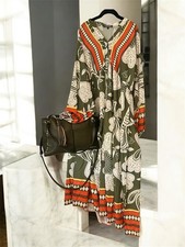 Tommy Hilfiger Maxi Boho Herbst Kleid NEU Gr XXL 44 Np 119.90€